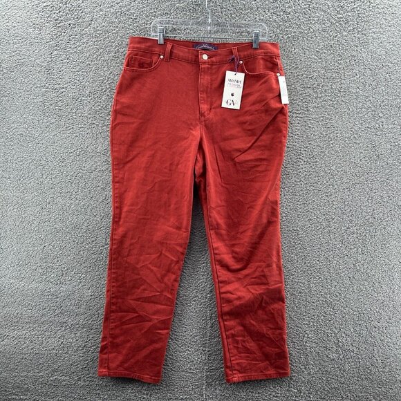 New Gloria Vanderbilt Amanda Jeans Womens 16 Autumn Blaze Stretch Denim Original - Picture 1 of 11